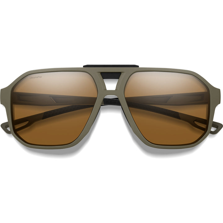 Smith Truss Sunglasses Matte Olive Oil/ChromaPop Polarized Brown