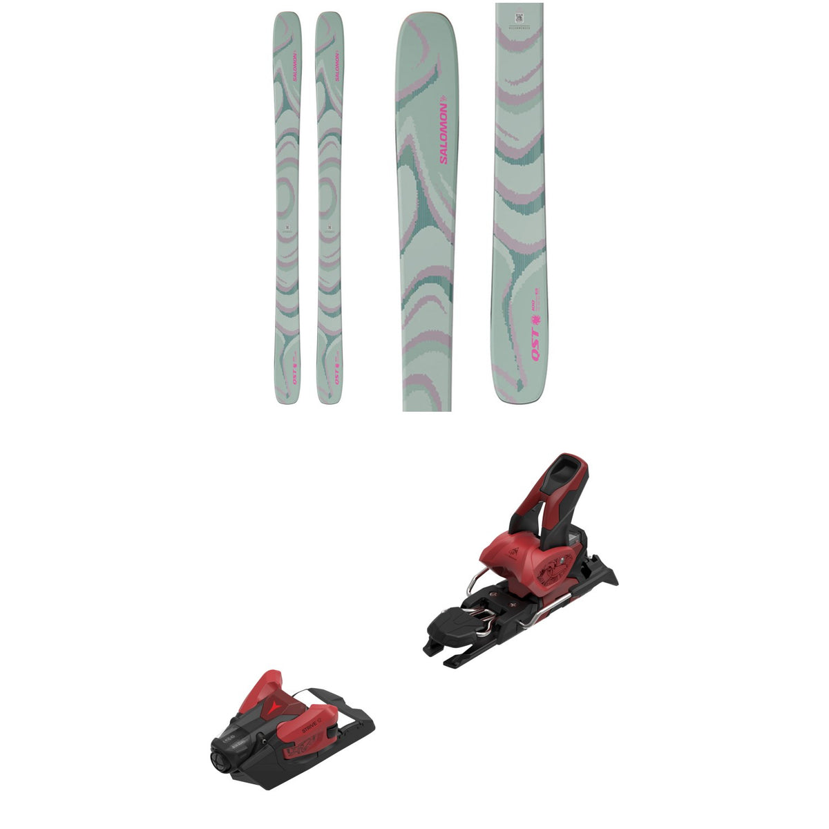Salomon QST 100 Skis + Atomic Strive 12 GW Ski Bindings
