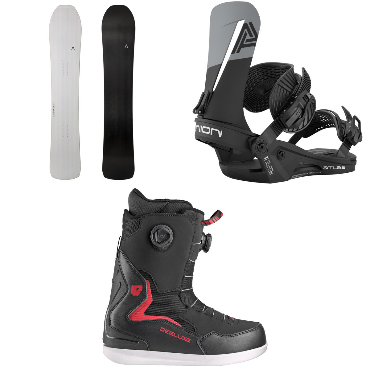 Fjell Snowboards MT 1365 Snowboard + Union Atlas Snowboard Bindings + Deeluxe ID Snowboard Boots 2026