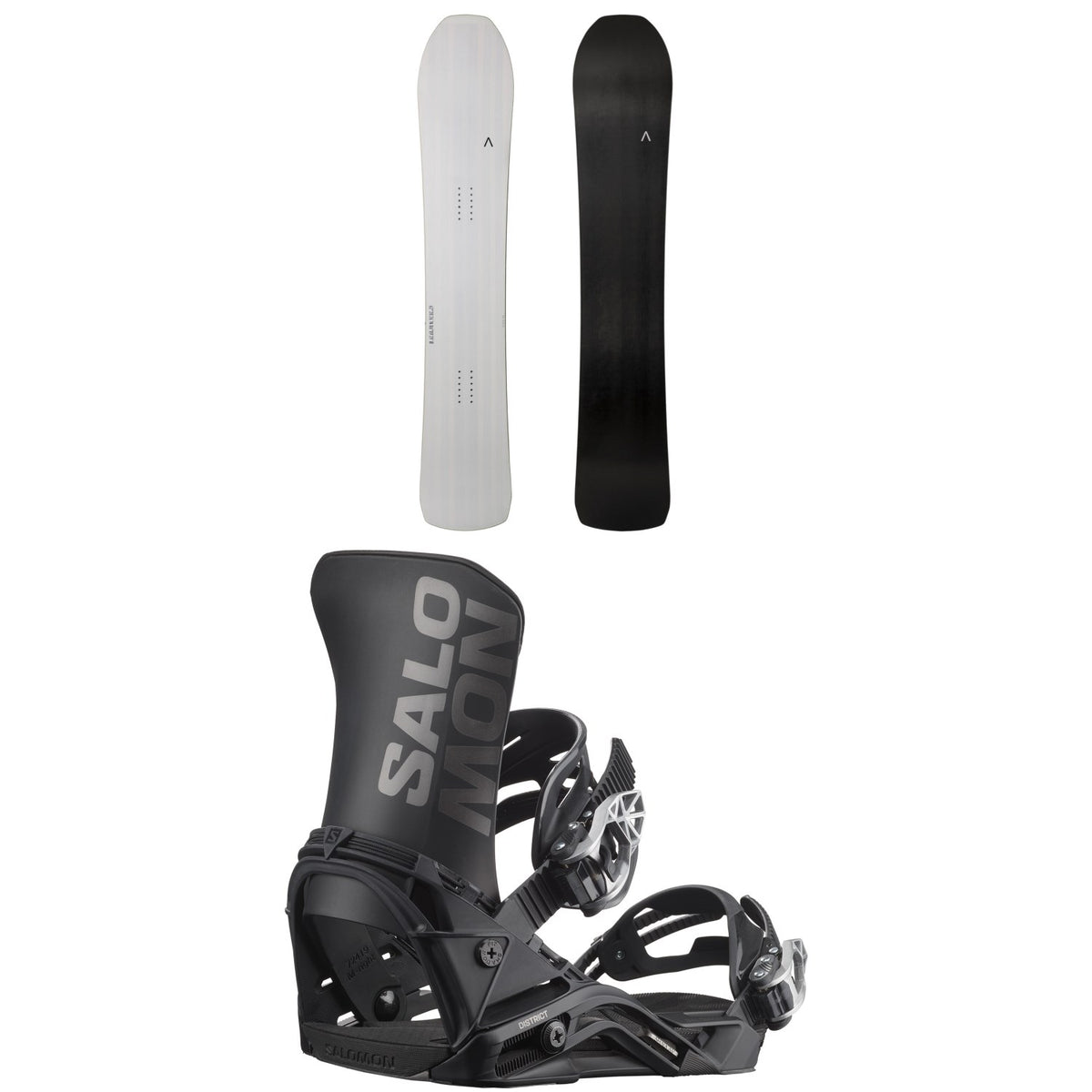 Fjell Snowboards MT 1365 Snowboard + Salomon District Snowboard Bindings