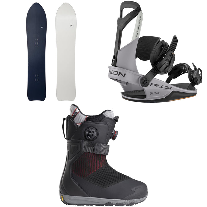 Fjell Snowboards MT Hokkaido Snowboard + Union Falcor Snowboard Bindings + Nidecker Index Snowboard Boots
