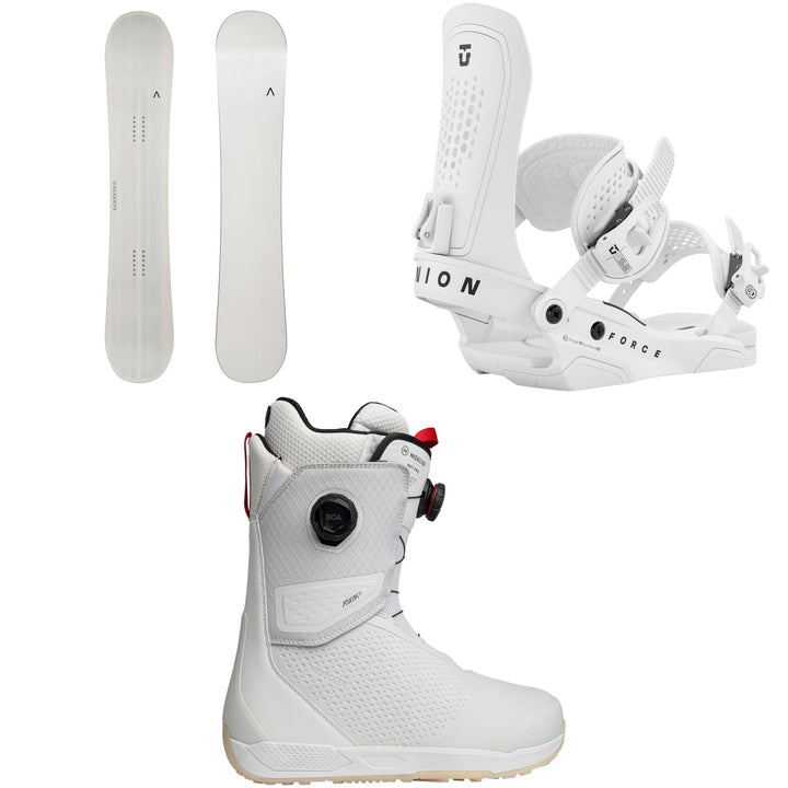 Fjell Snowboards MT 1230 Snowboard + Union Force Snowboard Bindings + Nidecker Rift Pro Snowboard Boots