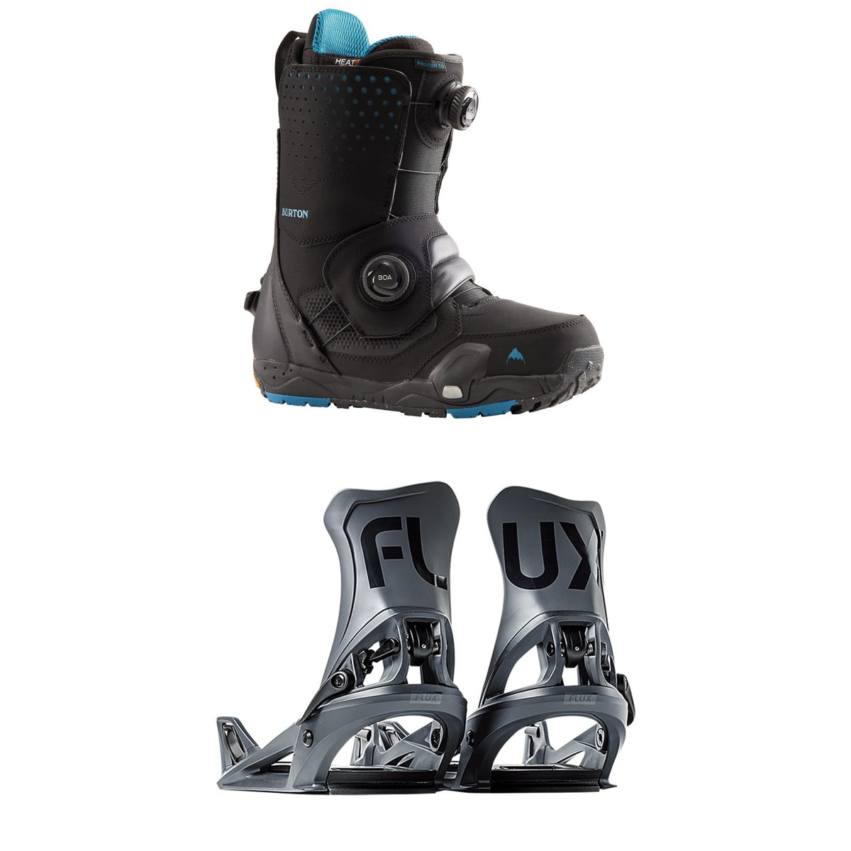 Burton Photon Step On Wide Snowboard Boots + Flux DS Step On Snowboard Bindings 2026