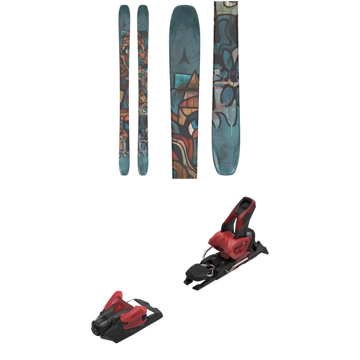 Atomic Bent 90 Skis + Atomic Strive 12 GW Ski Bindings