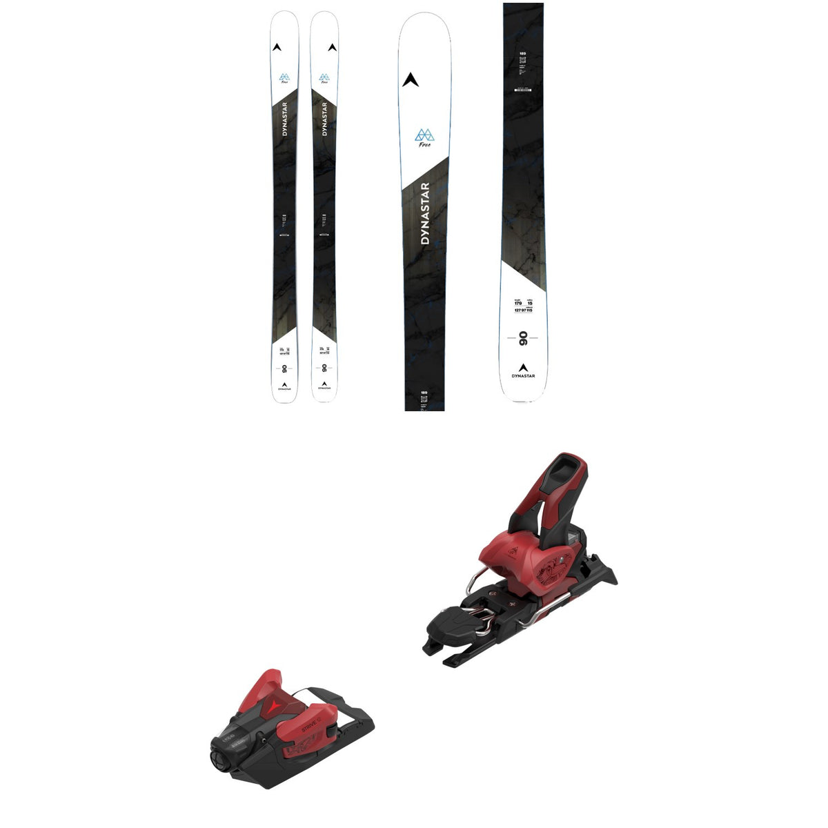 Dynastar M-Free 90 Skis + Atomic Strive 12 GW Ski Bindings