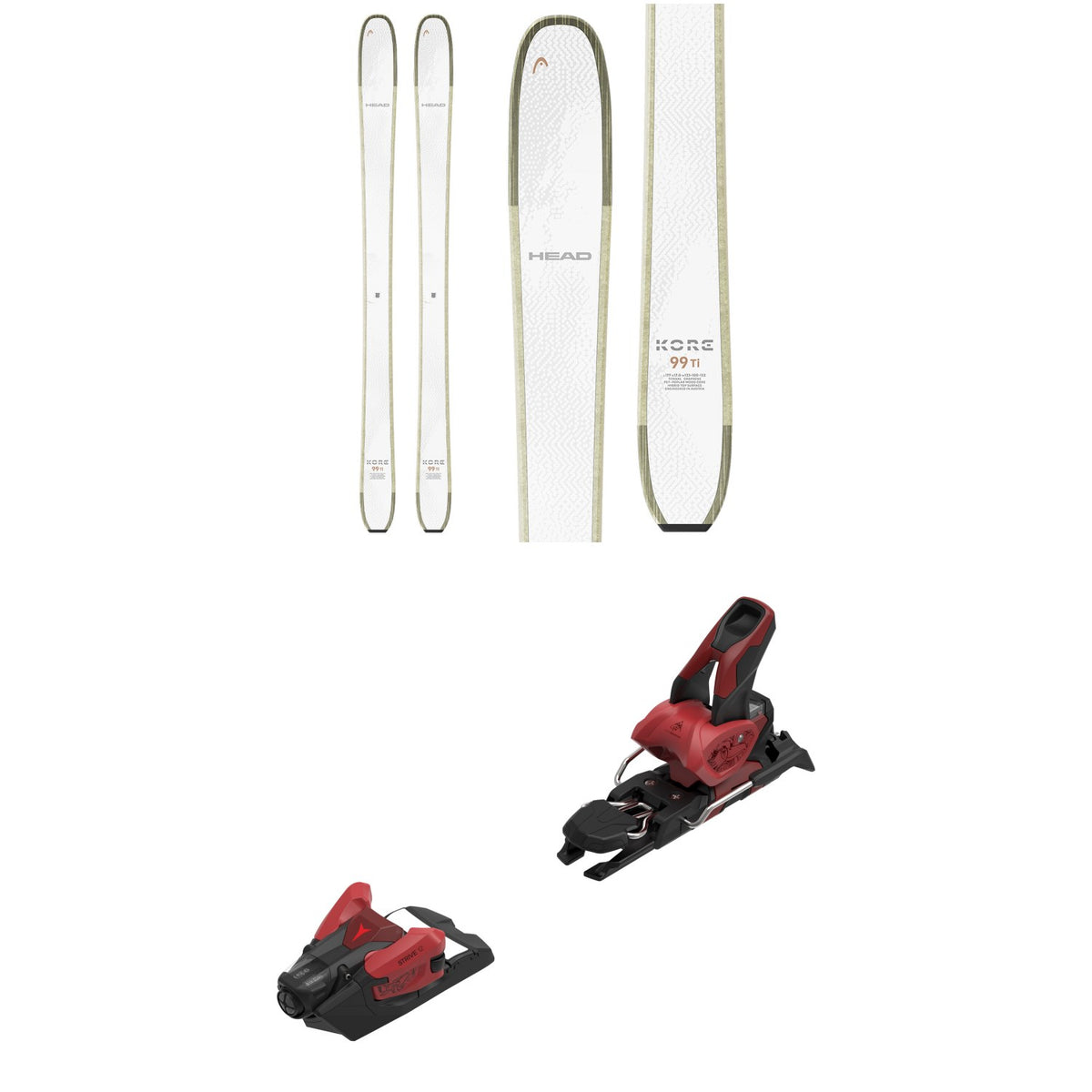 Head Kore 93 Ti W Skis - Women's + Atomic Strive 12 GW Ski Bindings