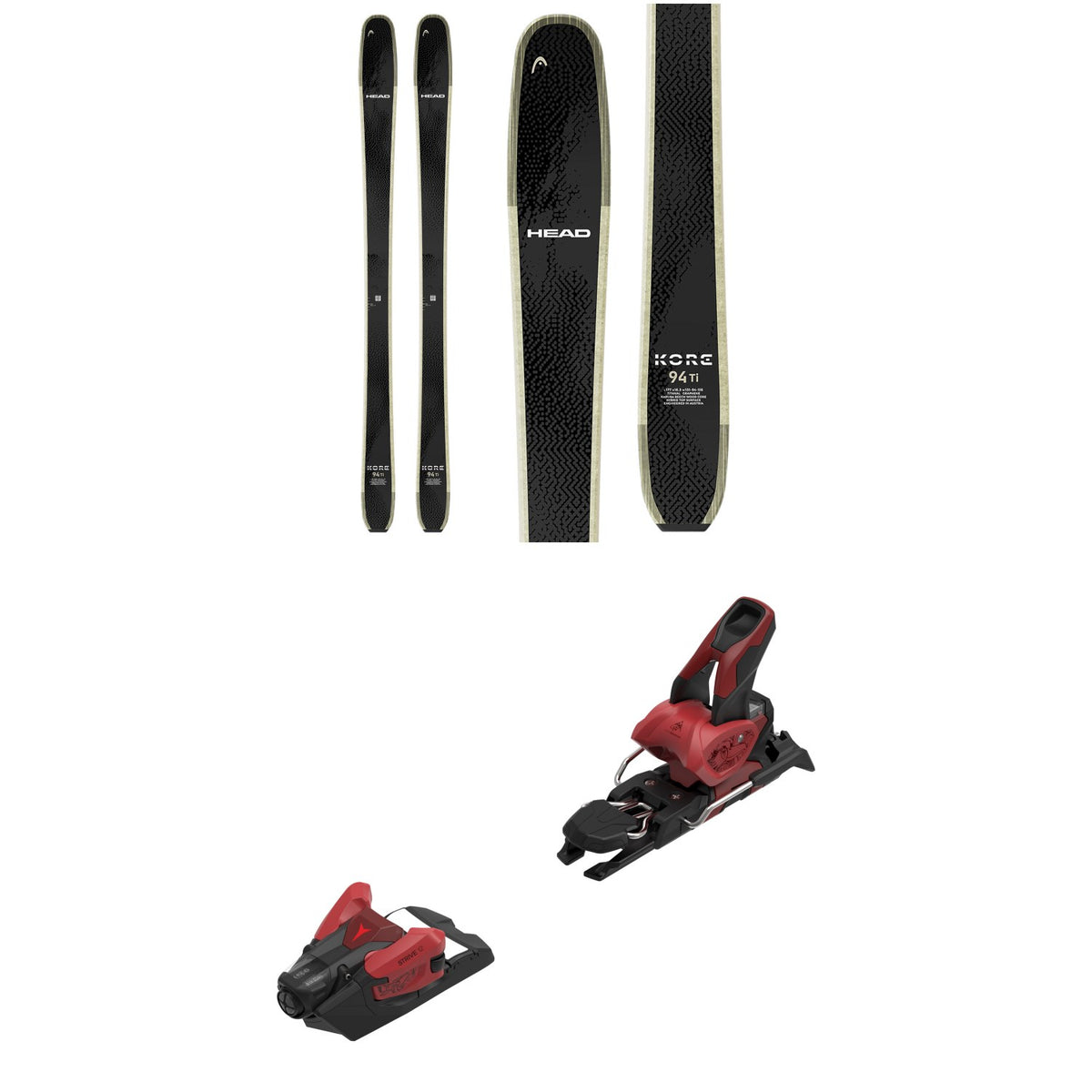Head Kore 94 Ti Skis 2026 + Atomic Strive 12 GW Ski Bindings