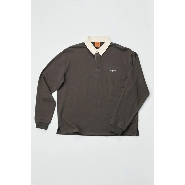 Rhythm Koa Vintage Rugby Long-Sleeve Polo - Men's Olive