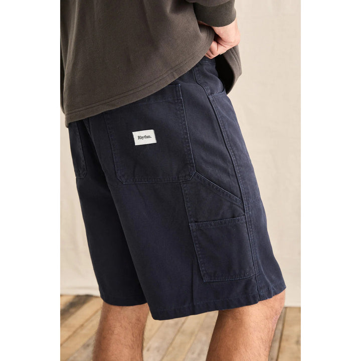 Rhythm Washed Canvas Shorts - Men's Midnight