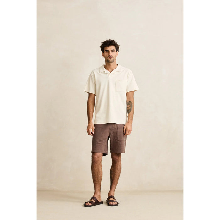 Rhythm Vintage Terry Polo Shirt - Men's Natural