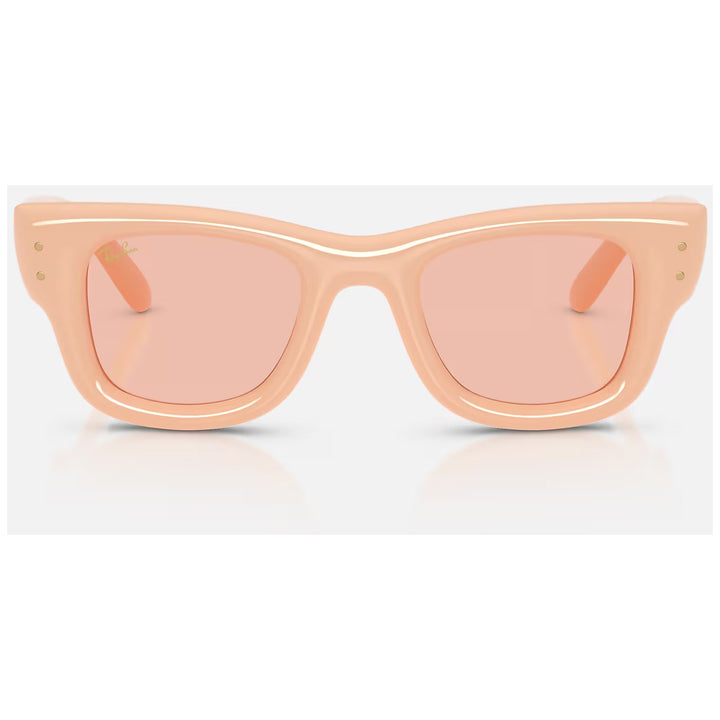 Ray Ban Wayfarer Puffer Sunglasses Polished Solid Nude/Dark Pink