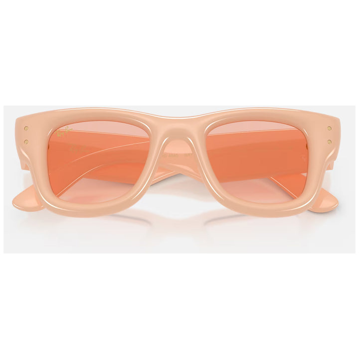 Ray Ban Wayfarer Puffer Sunglasses Polished Solid Nude/Dark Pink