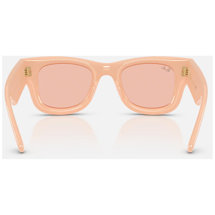 Ray Ban Wayfarer Puffer Sunglasses Polished Solid Nude/Dark Pink
