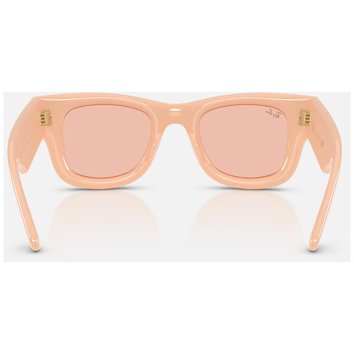 Ray Ban Wayfarer Puffer Sunglasses Polished Solid Nude/Dark Pink