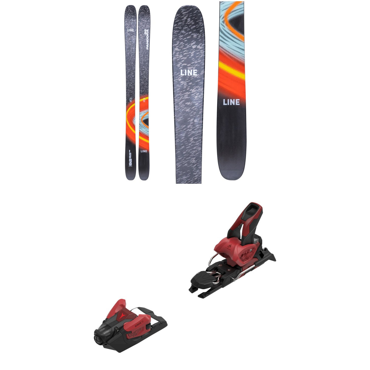 Line Skis Pandora 92 Skis + Atomic Strive 12 GW Ski Bindings