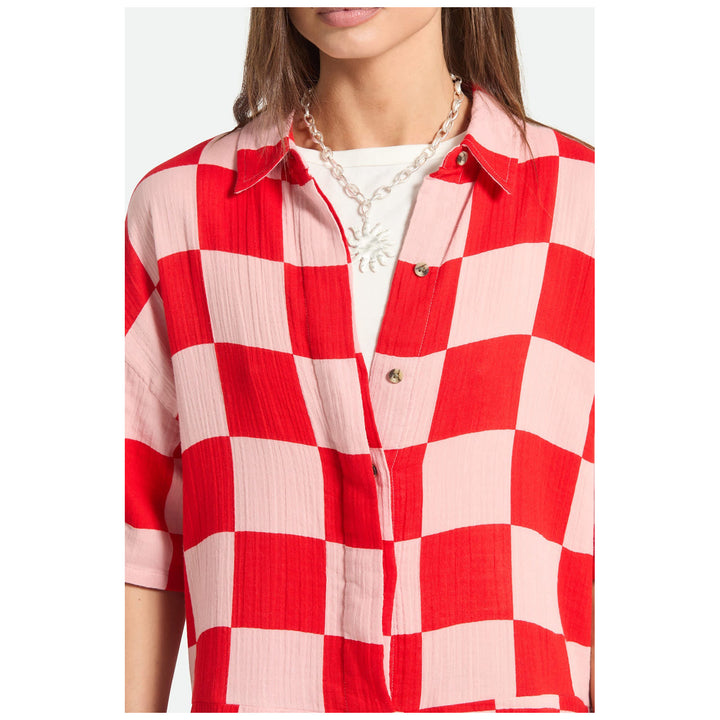 Brixton The Getaway Romper - Women's Silver Pink/Adrenaline Rush Checkerboard