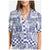 Brixton The O Mar Button Down Short-Sleeve Woven Shirt - Women's Navy/White Collage