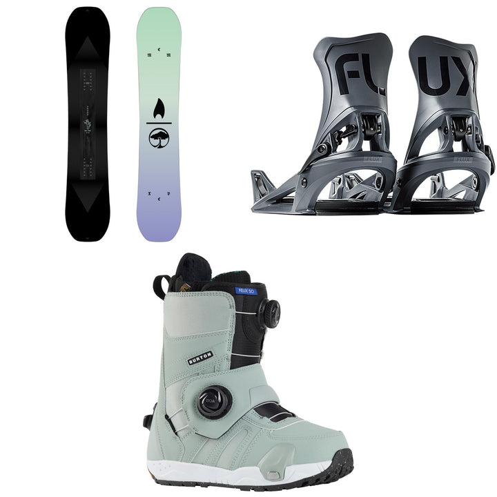 Arbor Kuro Neko Snowboard + Flux DS Step On Snowboard Bindings + Burton Felix Step On Snowboard Boots - Women's 2026