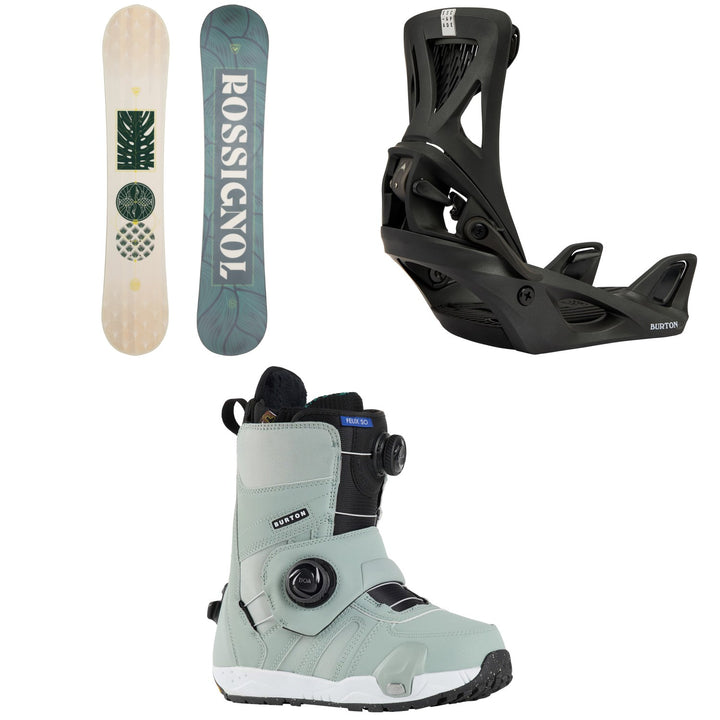 Rossignol Soulside Snowboard + Burton Step On Escapade Snowboard Bindings + Felix Step On Snowboard Boots - Women's