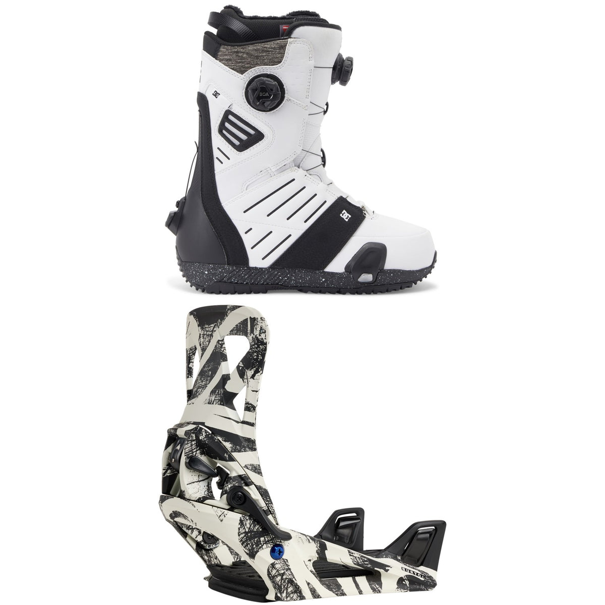 DC Judge Step On Snowboard Boots + Burton Step On Snowboard Bindings
