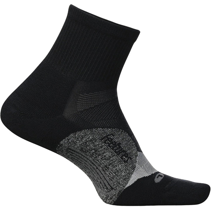 Feetures Elite Light Cushion Quarter Socks - Unisex Black