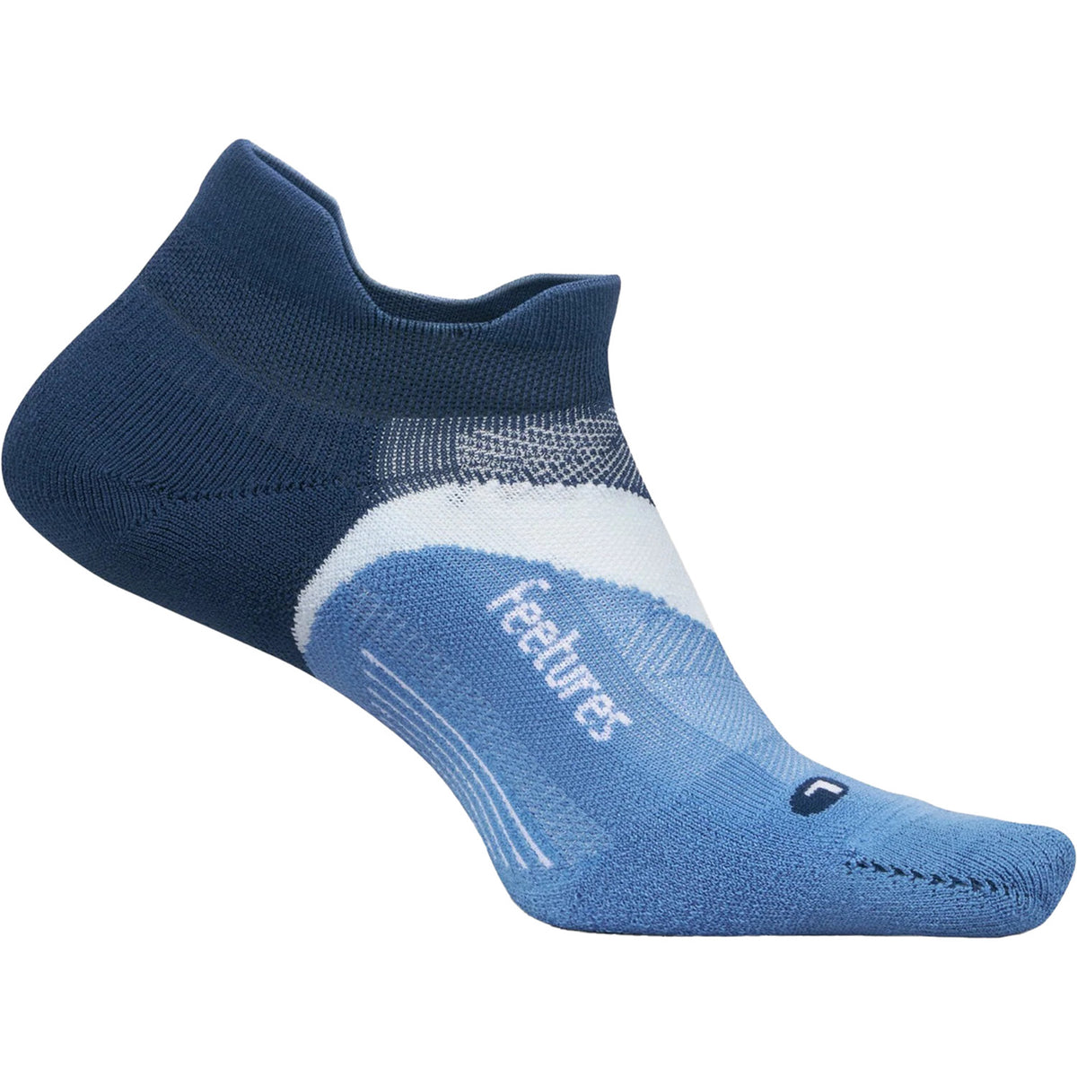Feetures Elite Light Cushion Tab Socks - Unisex Blue Wave