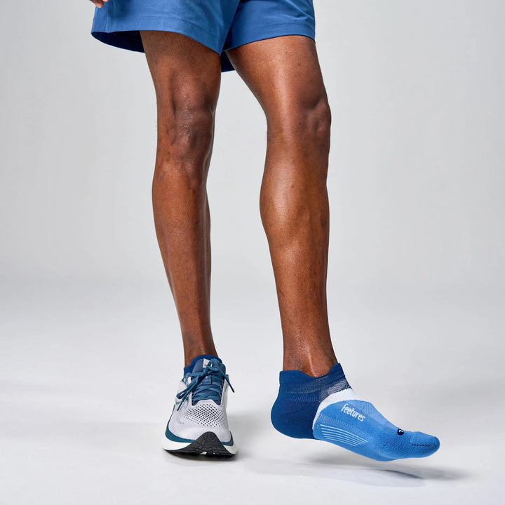 Feetures Elite Light Cushion Tab Socks - Unisex Blue Wave