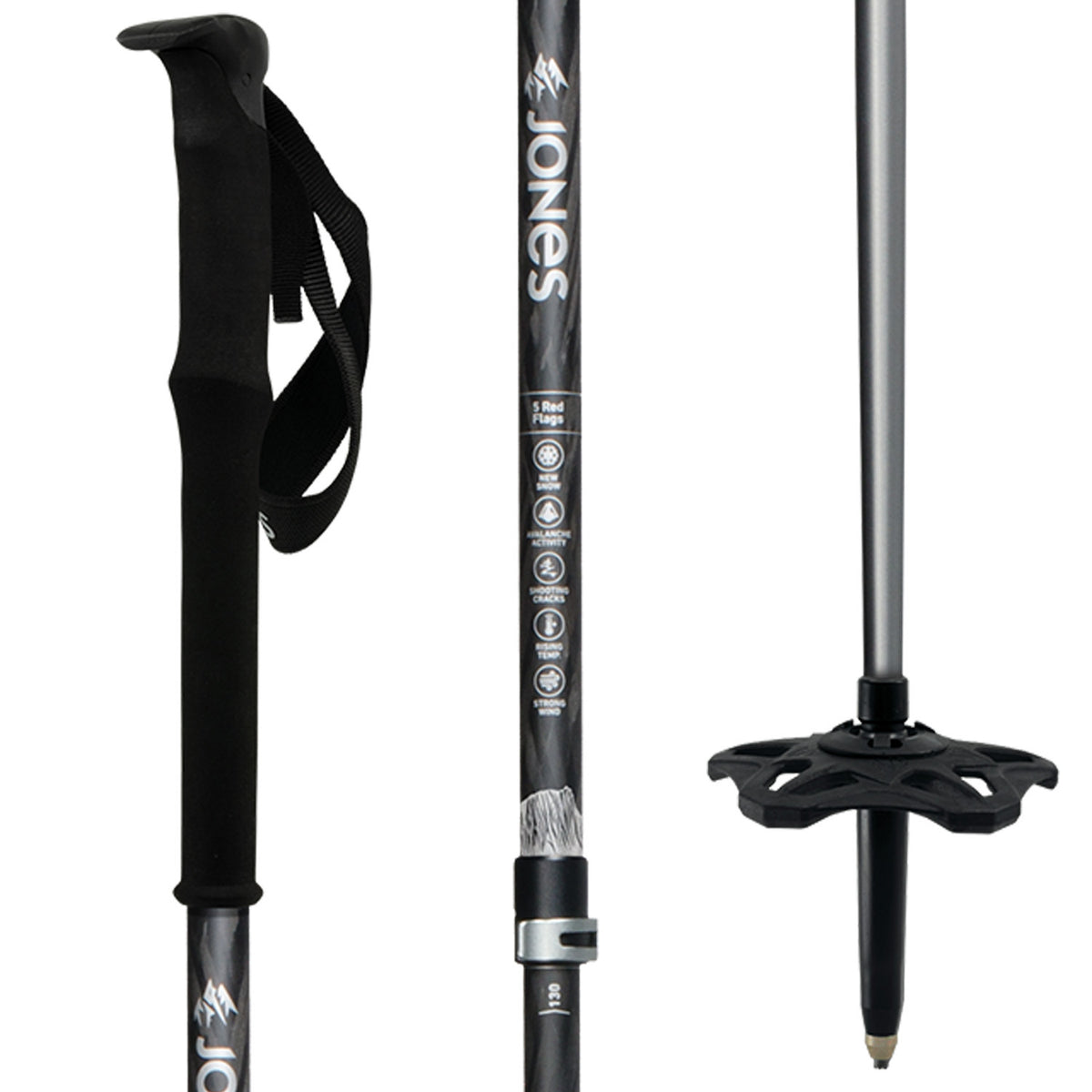 Jones Flip-Lock Talon Pro Splitboard Poles 2026 Black