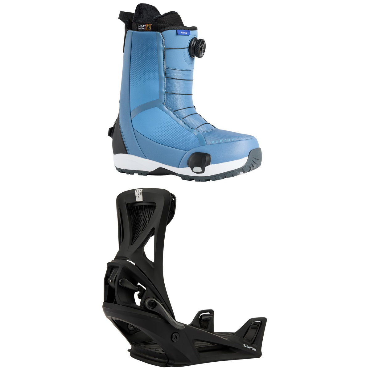 Burton Waverange Step On Snowboard Boots + Step On Genesis Snowboard Bindings 2026