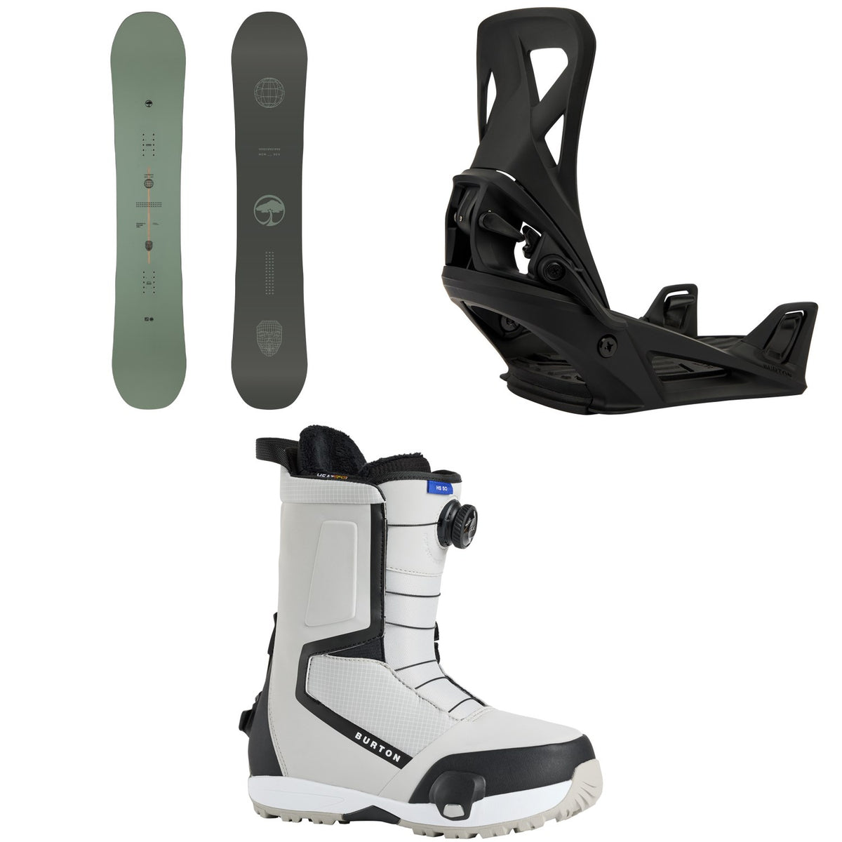 Arbor Formula Decon Snowboard + Burton Step On Snowboard Bindings + Highshot Step On Snowboard Boots 2026