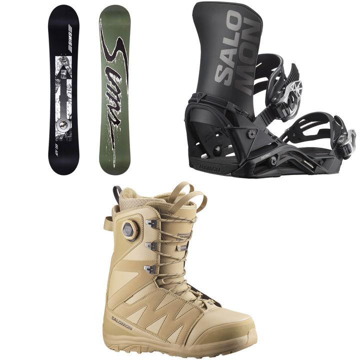 Sims ATV Snowboard + Salomon District Snowboard Bindings + X Approach Lace SJ Boa Snowboard Boots 2026