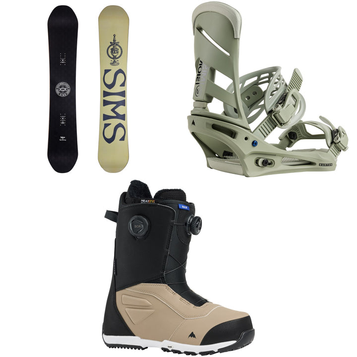 Sims Joker Snowboard + Burton Mission Snowboard Bindings + Ruler Boa Snowboard Boots 2026
