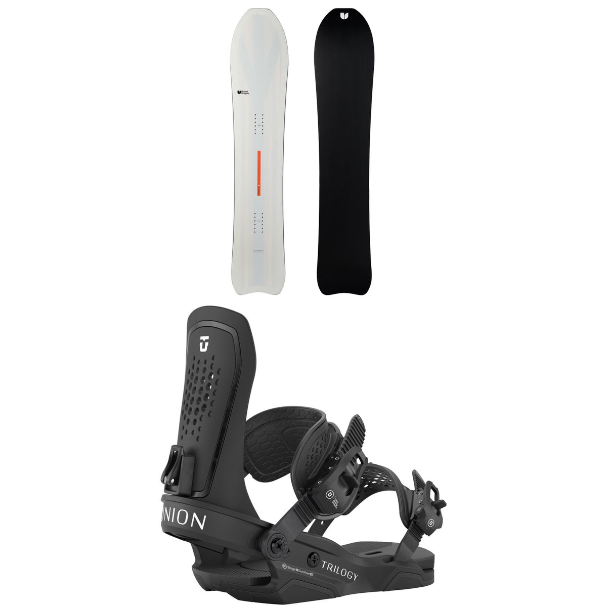 United Shapes Deep Reach Snowboard + Union Trilogy Snowboard Bindings - Women's 2026