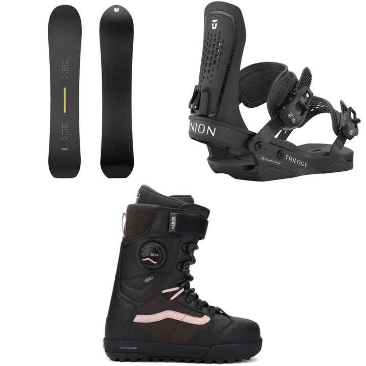 United Shapes Horizon Snowboard + Union Trilogy Snowboard Bindings + Vans Luna Pro Snowboard Boots - Women's 2026