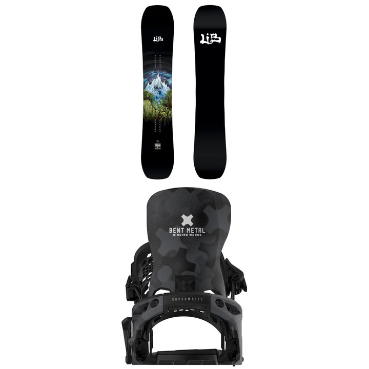 Lib Tech Skunk Ape Twin Snowboard + Bent Metal Lightning Supermatic Snowboard Bindings