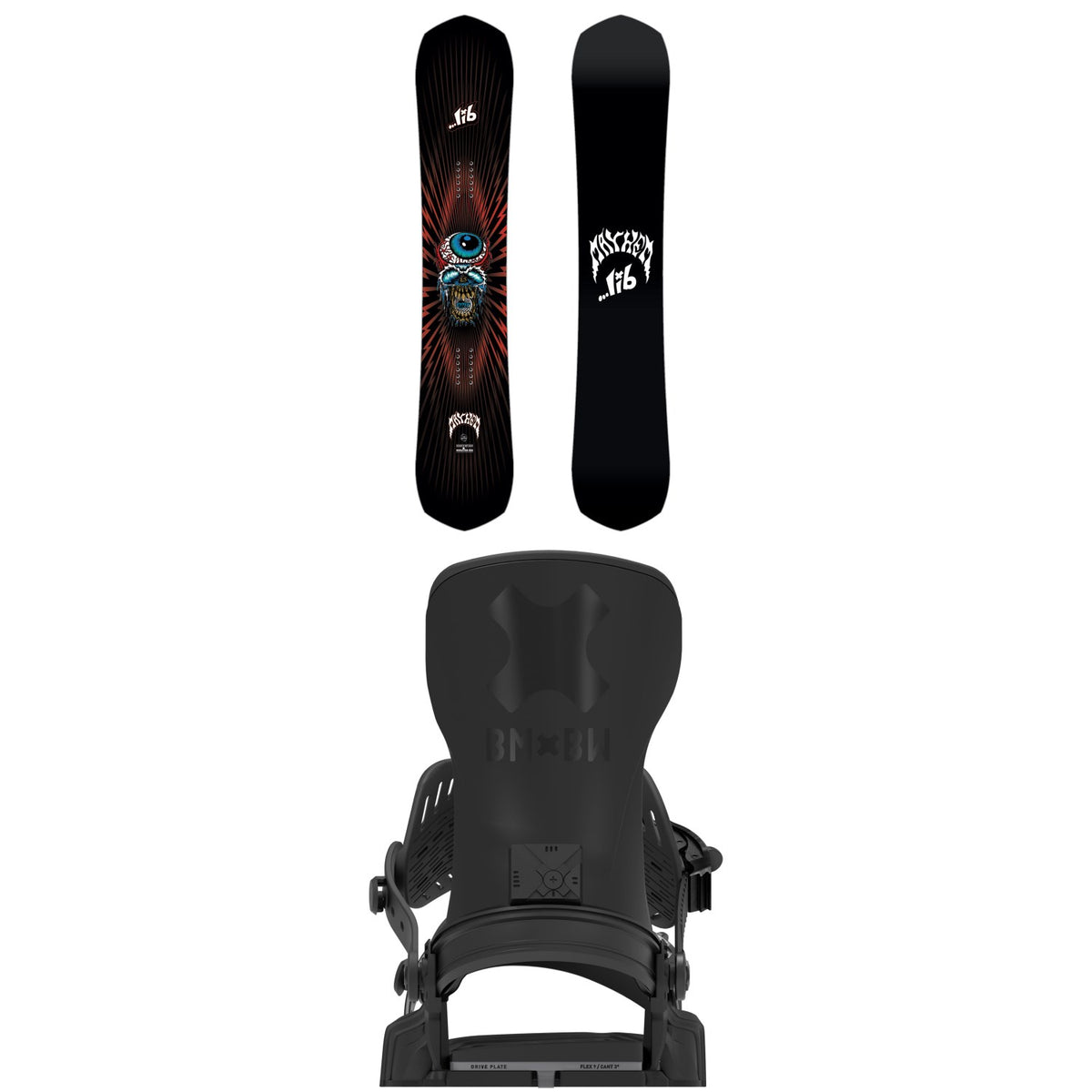 Lib Tech Mayhem Ripper Snowboard + Bent Metal Transfer Pro Snowboard Bindings 2027