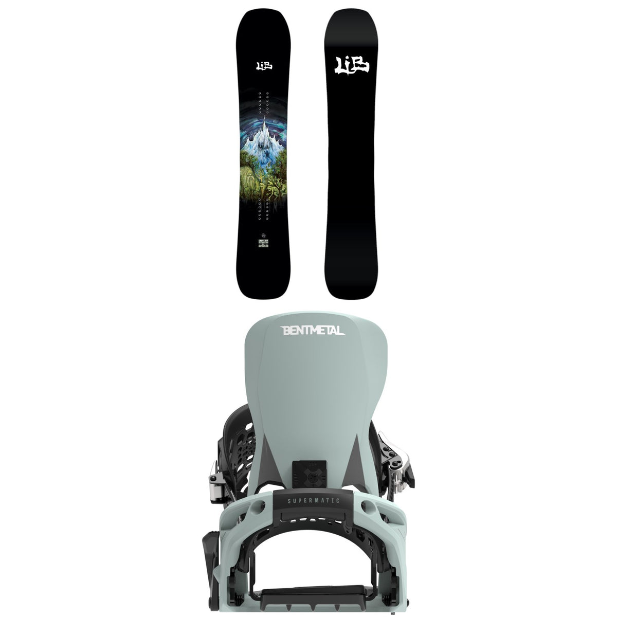 Lib Tech Skunk Ape C2 Snowboard + Bent Metal Lightning Supermatic Snowboard Bindings 2027