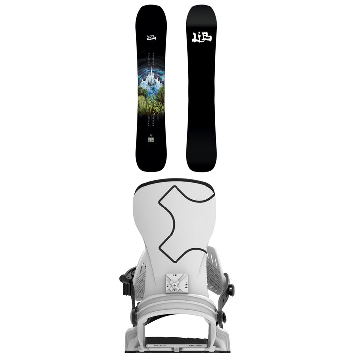 Lib Tech Skunk Ape C2 Snowboard + Bent Metal Axtion Snowboard Bindings 2027