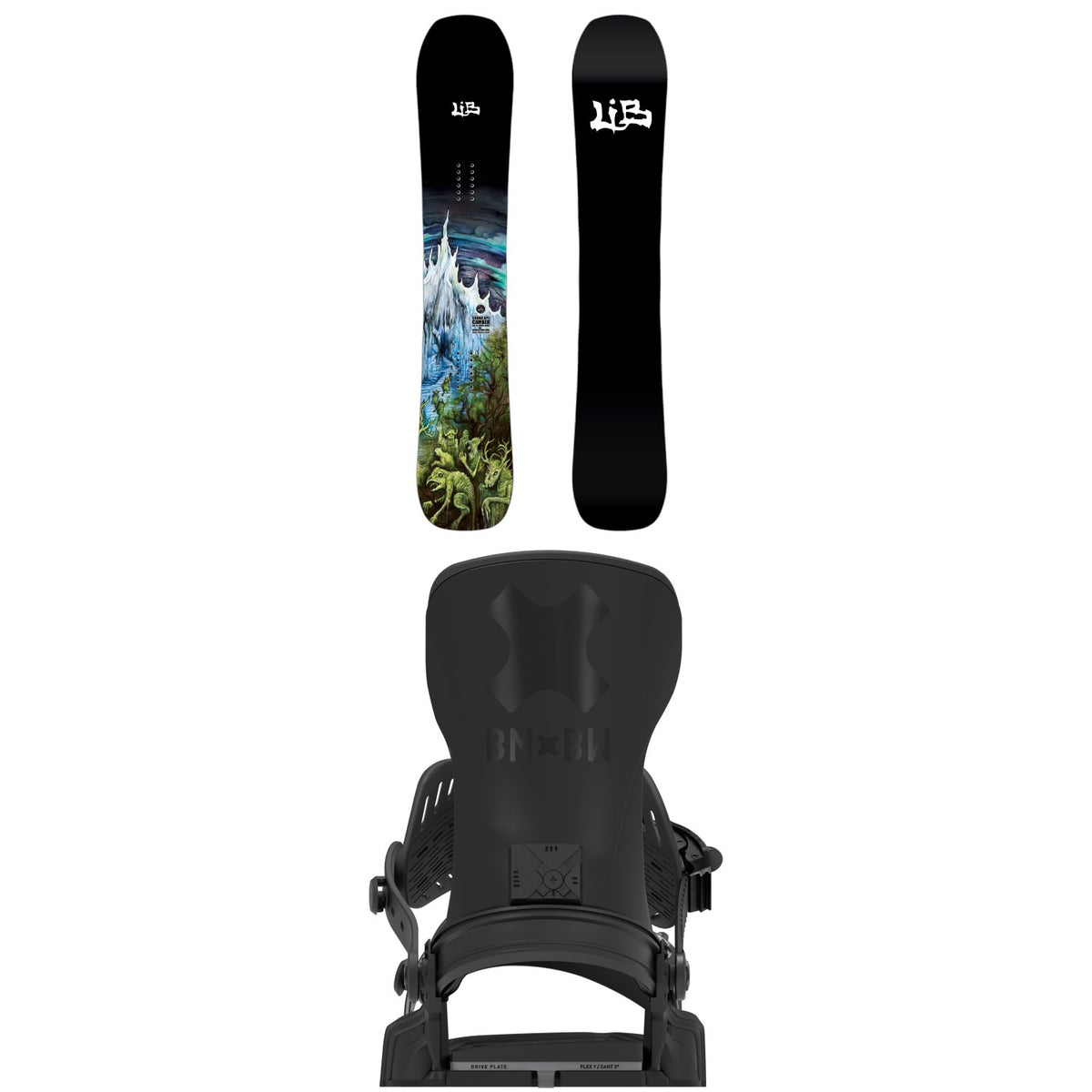 Lib Tech Skunk Ape Camber Snowboard + Bent Metal Transfer Pro Snowboard Bindings 2027