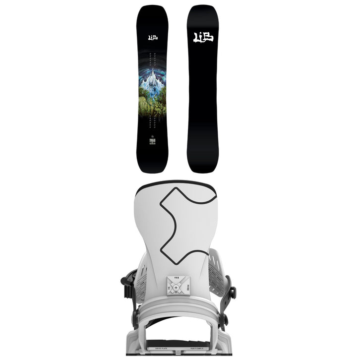Lib Tech Skunk Ape Twin Snowboard + Bent Metal Axtion Snowboard Bindings 2027