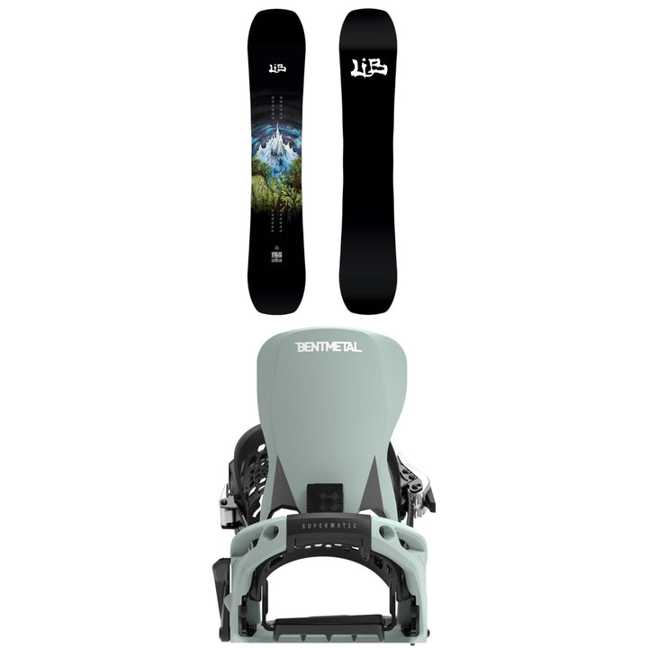 Lib Tech Skunk Ape Twin Snowboard + Bent Metal Lightning Supermatic Snowboard Bindings 2027