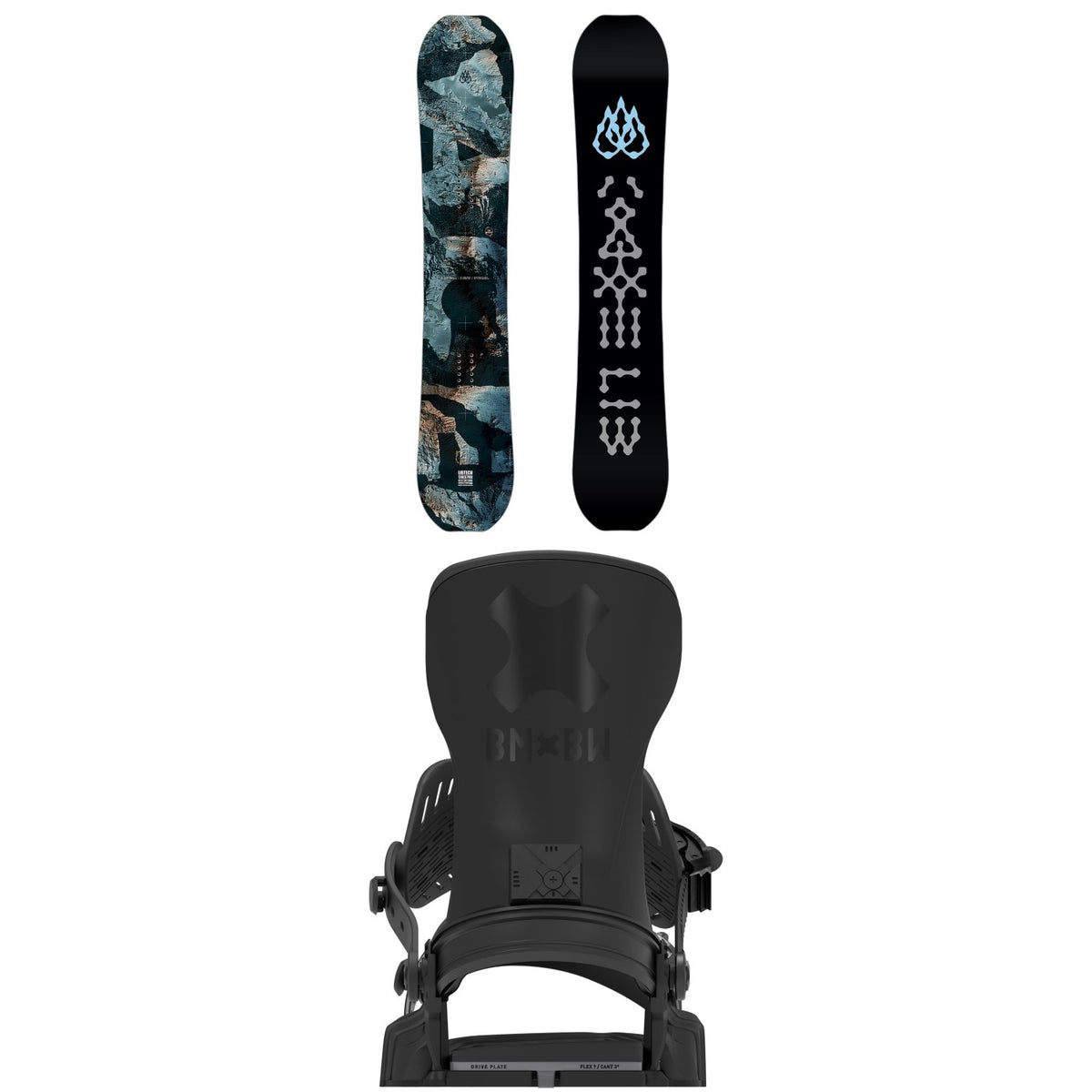 Lib Tech T. Rice Pro Snowboard + Bent Metal Transfer Pro Snowboard Bindings 2027