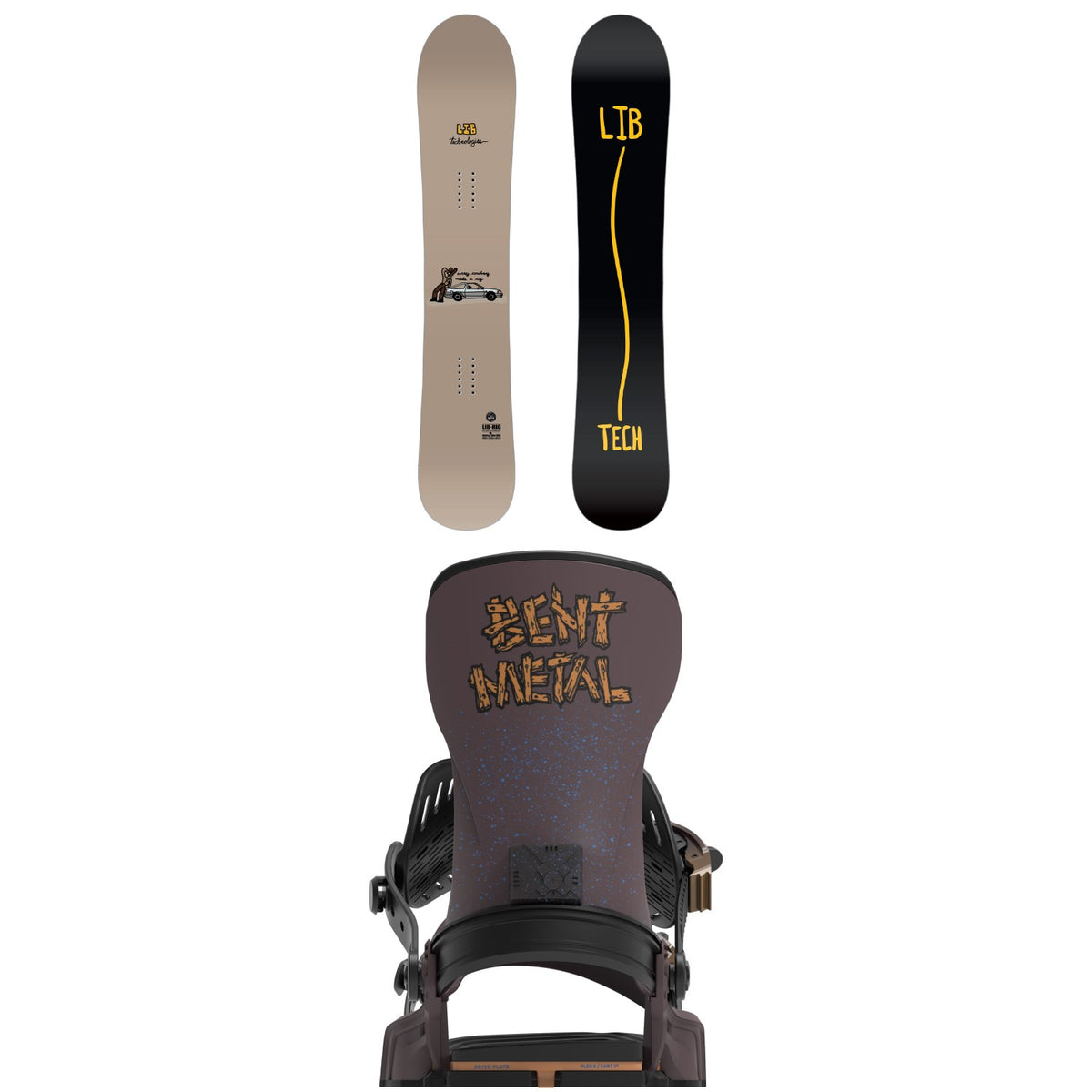 Lib Tech Lib Rig Snowboard + Bent Metal Transfer Snowboard Bindings 2027