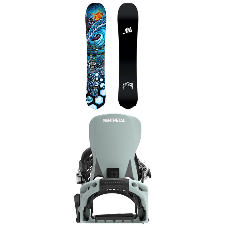 Lib Tech Mayhem Rocket Snowboard + Bent Metal Lightning Supermatic Snowboard Bindings 2027