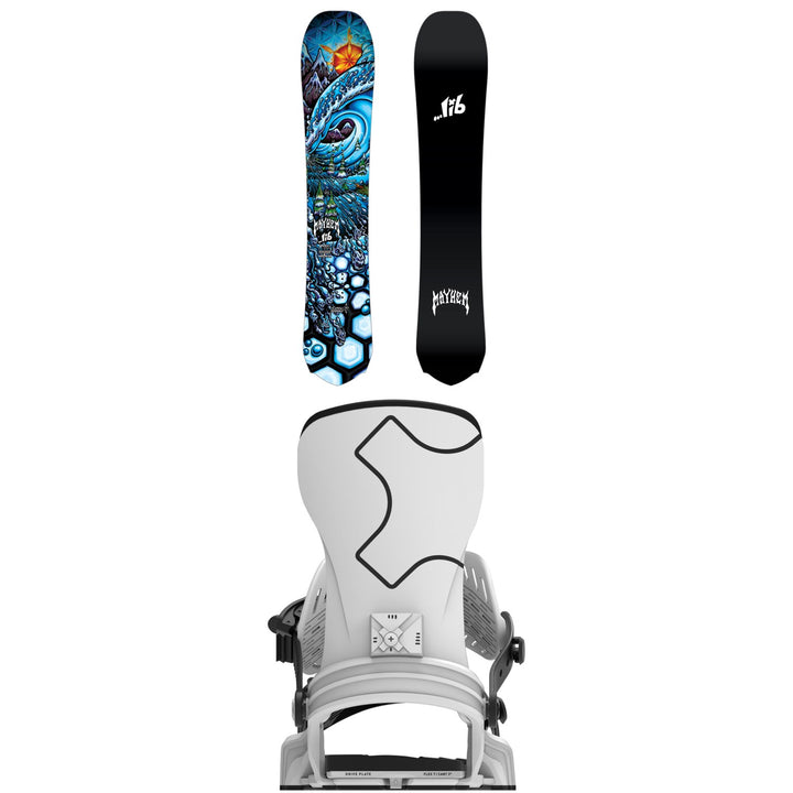 Lib Tech Mayhem Rocket Snowboard + Bent Metal Axtion Snowboard Bindings 2027