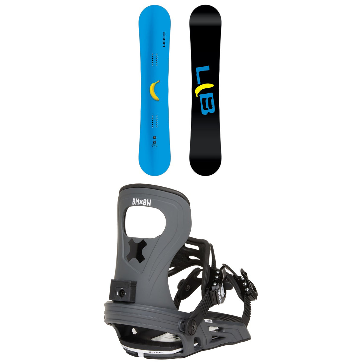 Lib Tech Skate Banana Snowboard + Bent Metal Joint LTD Snowboard Bindings 2027