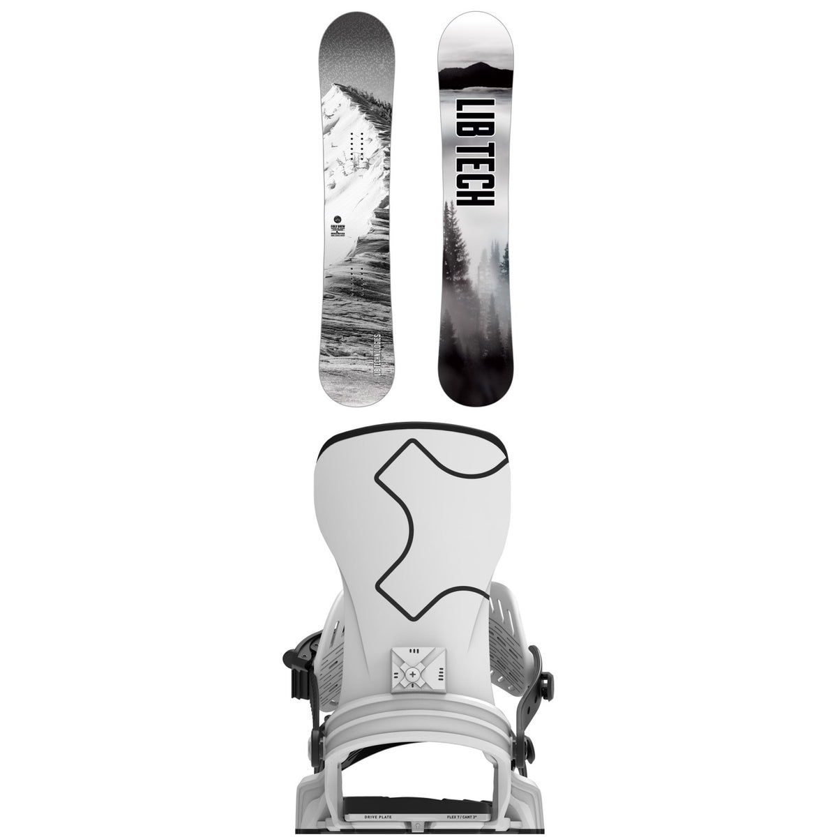 Lib Tech Cold Brew Snowboard + Bent Metal Axtion Snowboard Bindings 2027