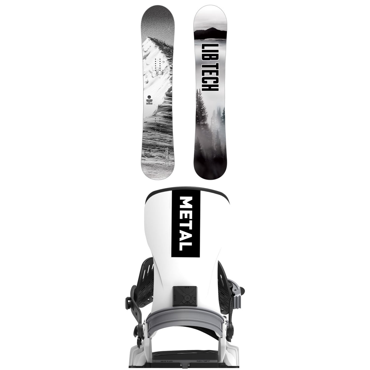 Lib Tech Cold Brew Snowboard + Bent Metal T-Zero Snowboard Bindings 2027