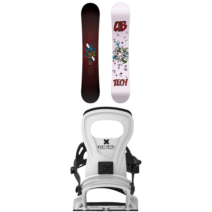 Lib Tech Two Time Snowboard + Bent Metal Beam Snowboard Bindings - Women's 2027