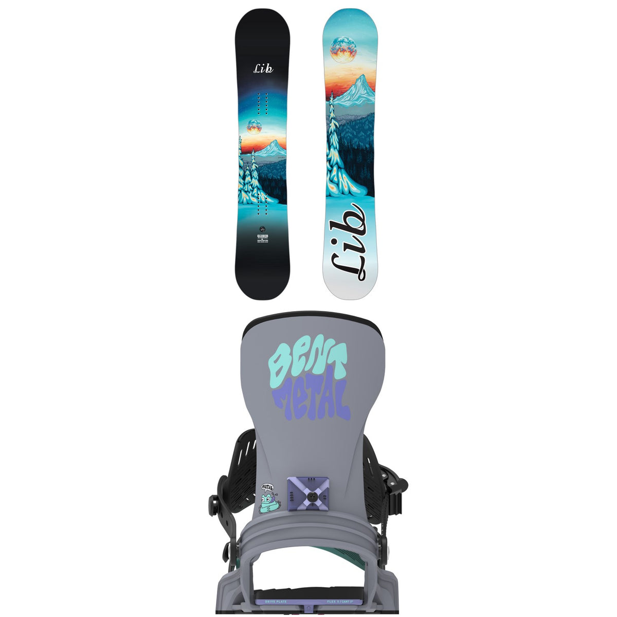 Lib Tech Glider Snowboard + Bent Metal Stylist Snowboard Bindings - Women's 2027